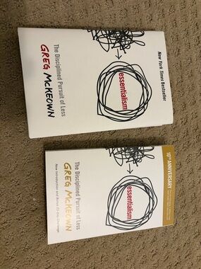 Essentialism by Greg McKeown - White Cover Paperback (Set of 2)